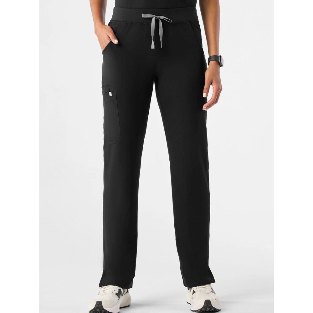 FIGS Kade Cargo Scrub Pants Black – Size Large | Medical Nursing Workwear
